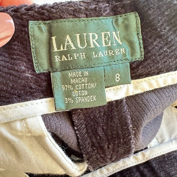Vintage Lauren Ralph Lauren Straight Leg Corduroy Jeans Pants Trousers Black 8 - Picture 5 of 7